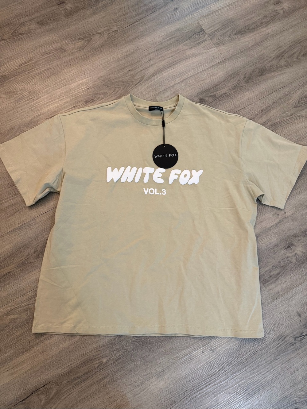 White Fox Boutique Beige Graphic Short Sleeve Tee